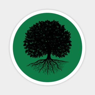 Oak Tree Silhouette Magnet